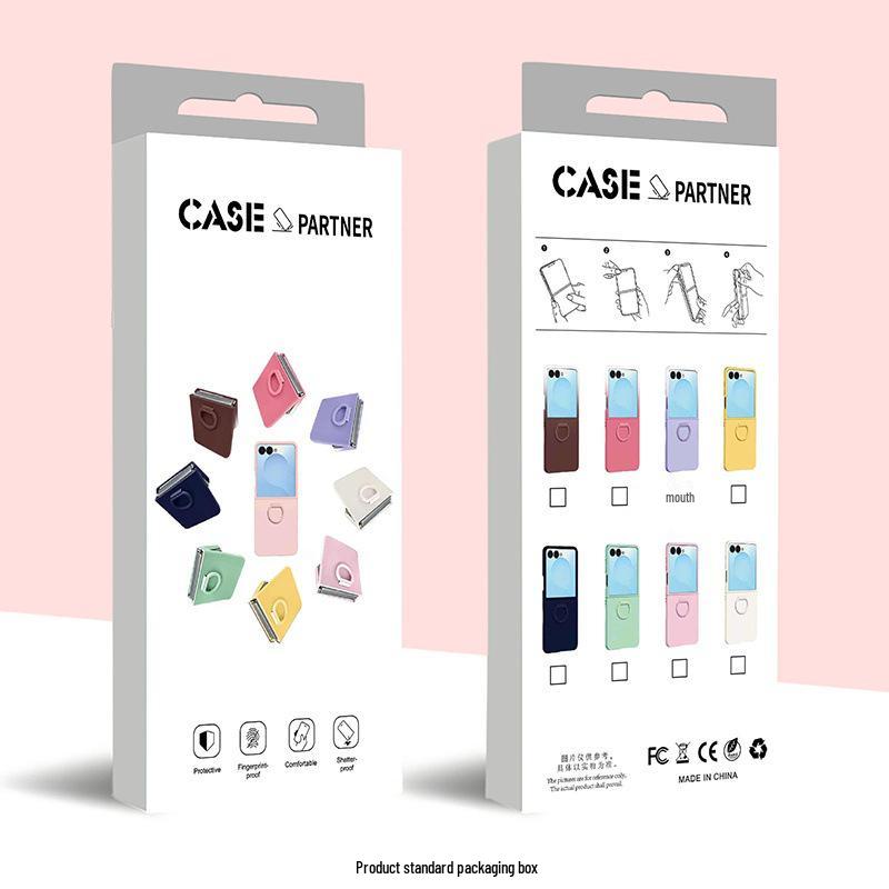 Fashion Macaron Solid Color Anti-Drop Ring Case for Samsung Z Flip7