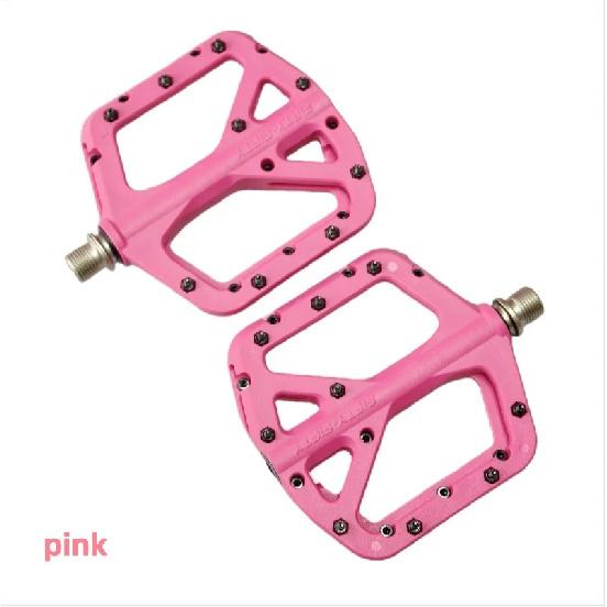 FIFTY-FIFTY MTB Bike Pedals, Non-Slip MTB Nylon Composite Pedal, 9/16" Lightweight and Wide Flat Platform Pedals