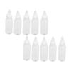 10Pcs Pigment Dispensing Bottle 60ml Durable Plastic Roll Ball Widely Used Hair Oil Bottle for Oil Pigment Solvent