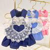 Pet Spring and Summer Princess Dress, Dog, Cat, Denim Harness Dress, Teddy Dog, Clothes, Cat