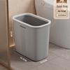 Large Bathroom Trash Can with Thickened Lid, Narrow Style, Press-Type