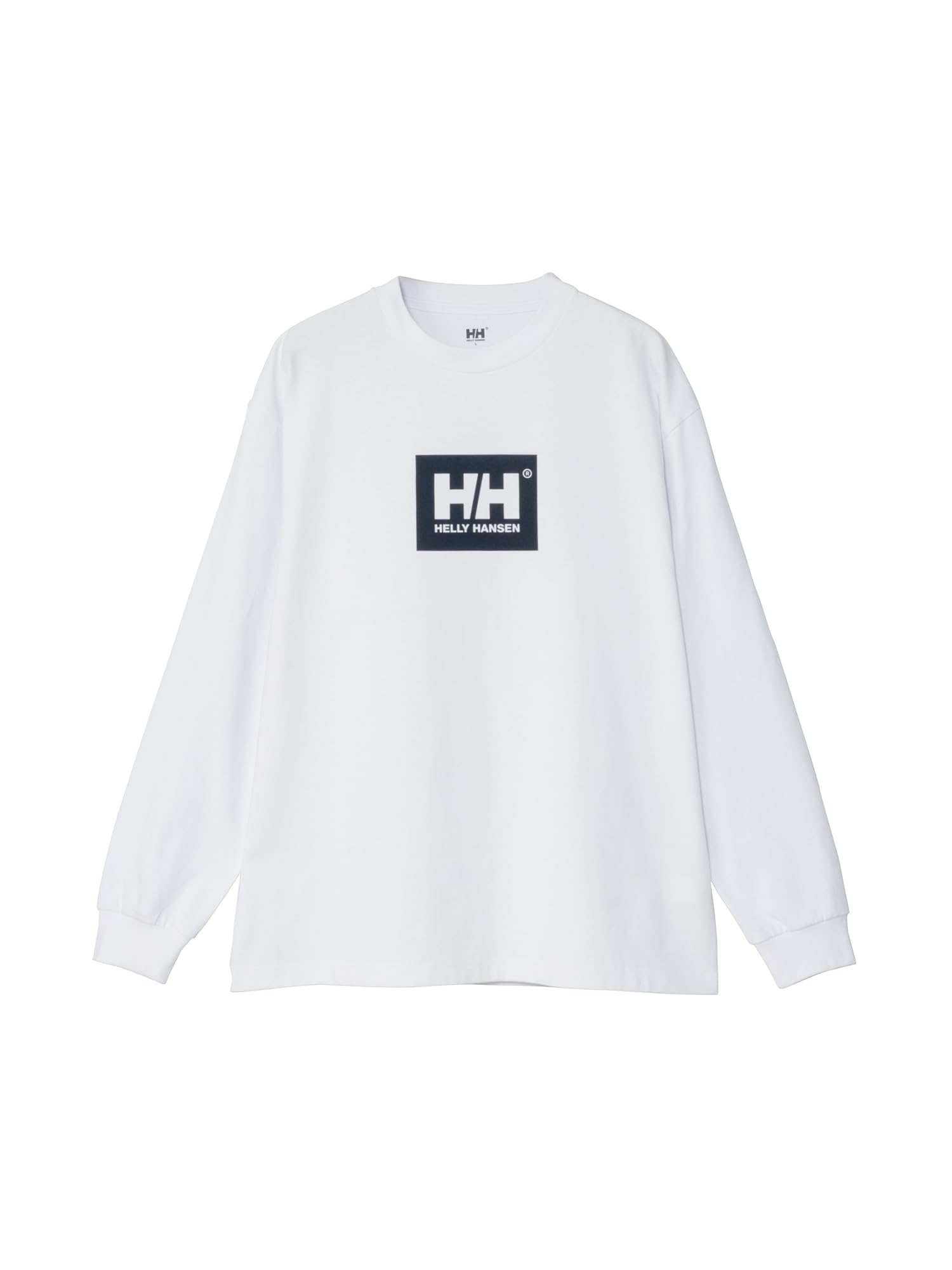 

Helly Hansen HM32577 Long Sleeve HH Logo Tee, Unisex, Clear White, Size XS