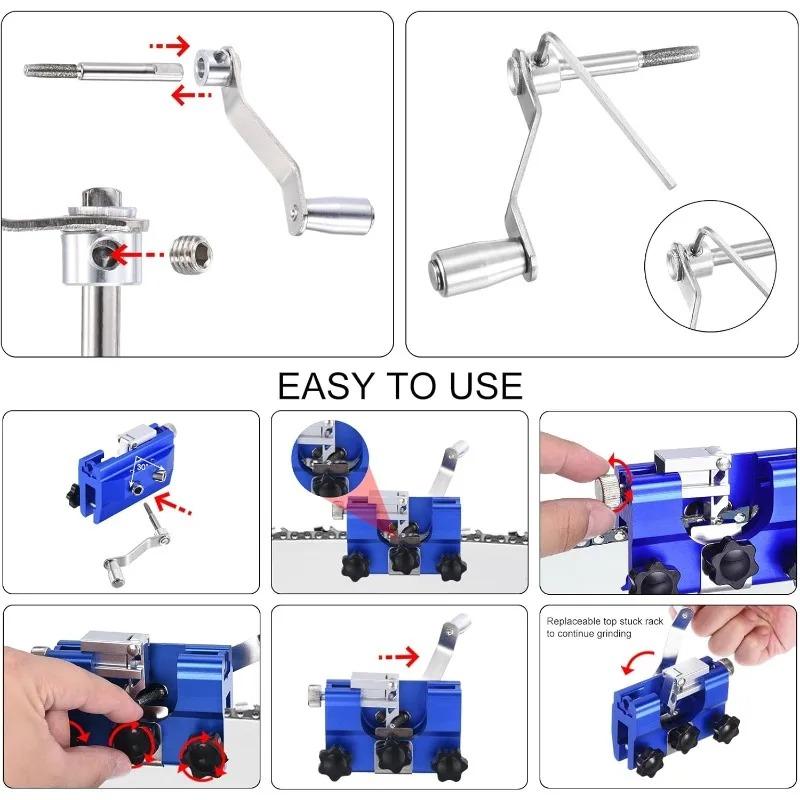 Electric Chainsaw Chain Sharpener Portable with Grinding Stones for Woodworking Quick and Precise Sharpening Woodworking Tool