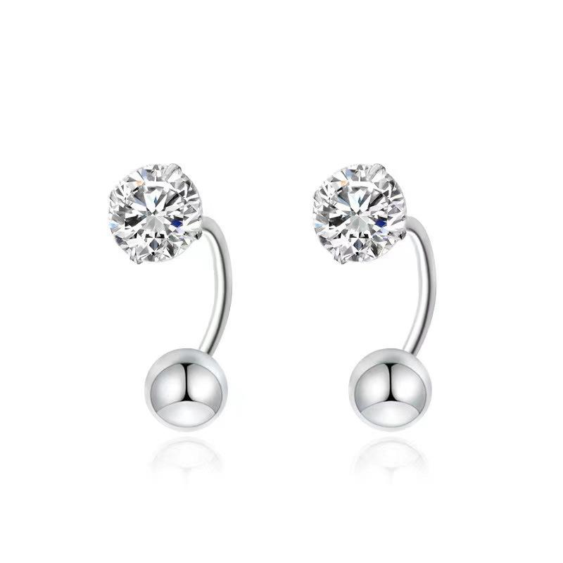 

Super Shiny Ear Bone Stud Screws for Securing The Earrings for Pierced Ears. The Earrings Have Small Ear Loops. 4mm-1 pair белый