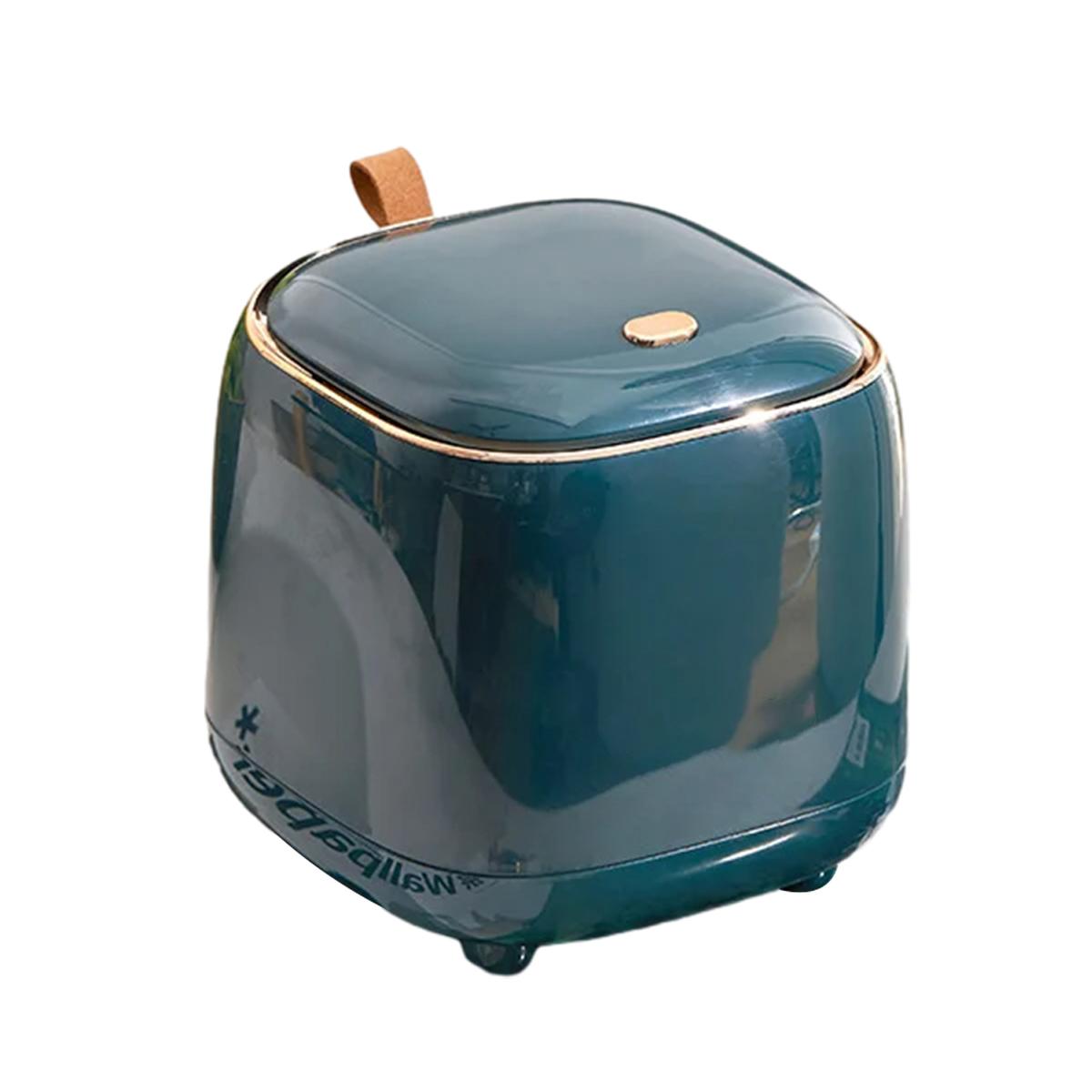 

New Style Luxury Pressing Desktop Trash Can Double-Layer Coffee Table Bomb Cover Small Storage Bucket Bedroom Space Bathroom Trashbin