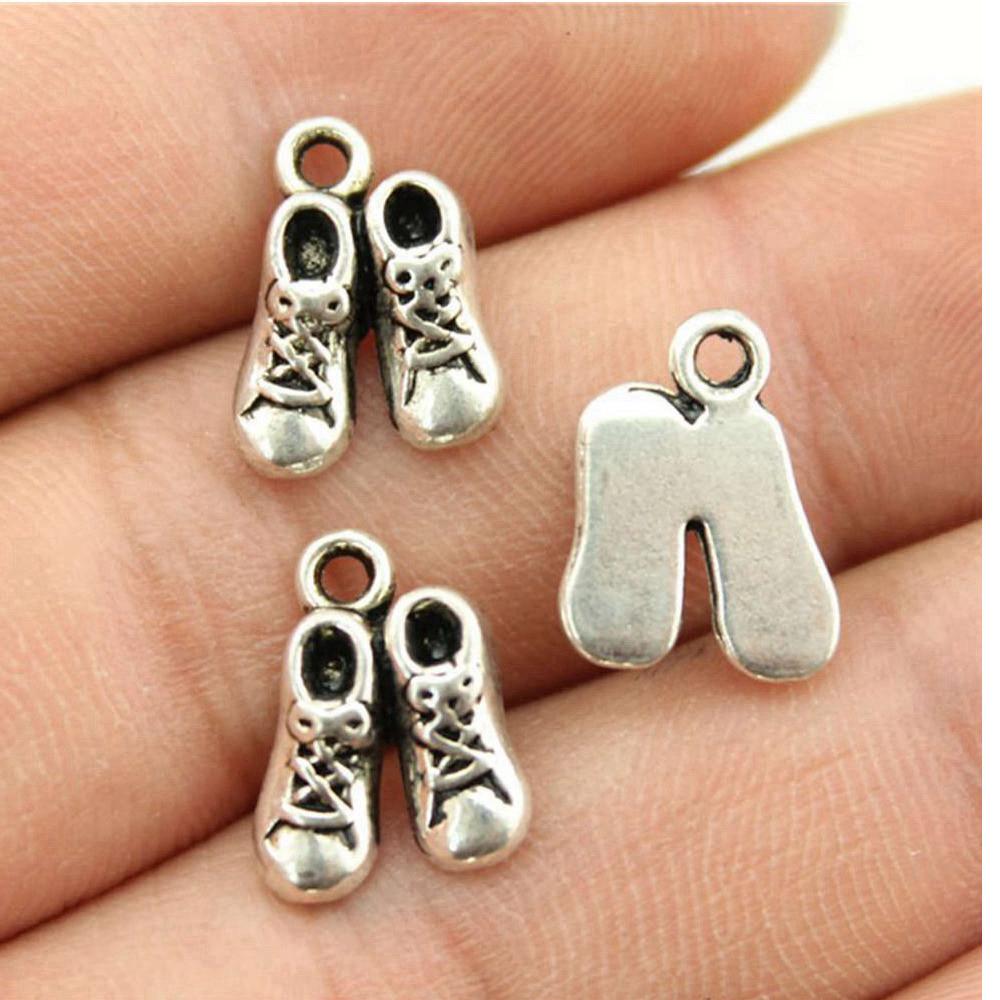 Shoes High Heel Fashion Charm Antique Bronze Zinc Alloy Jewelry Making Supplies for Women Earring Charms Handmade