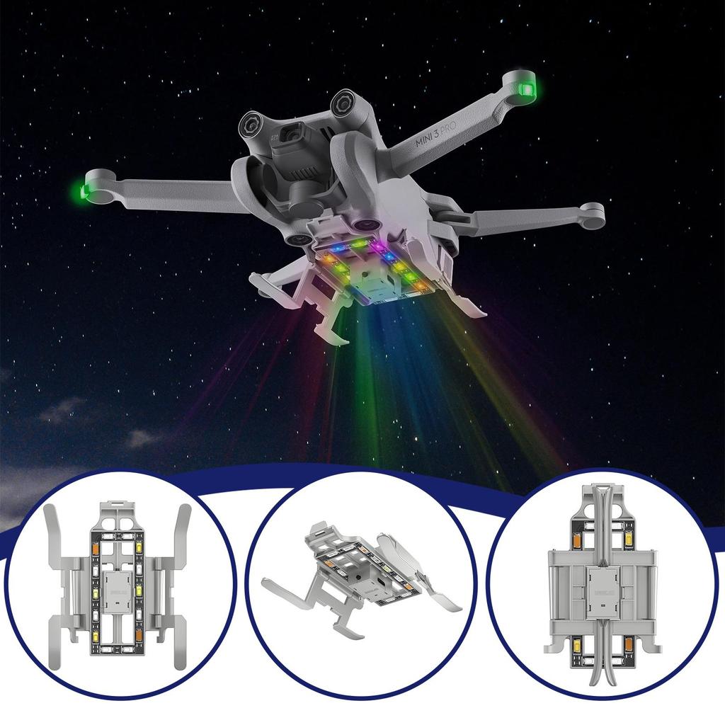 LED Flashing Light Landing Gear Foldable Heightening Drone Landing for Dji Flying Gear Tripod 3 Y0D6