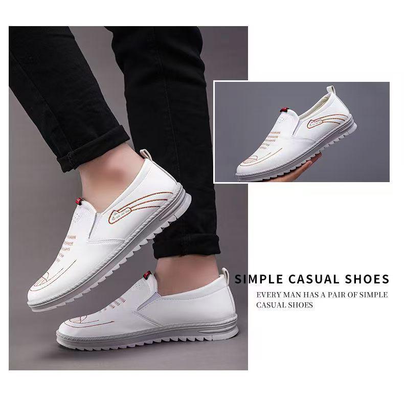 Herren Frühling 2025 Weiche Leder Slipper - Perforierte Freizeit-Slipper