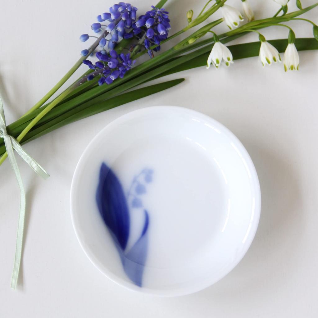 Okura Touen <Direct Store Exclusive> Lily of the Valley 11cm Small Plate, Microwave and Dishwasher Safe, Made In Japan, 15GS/B033