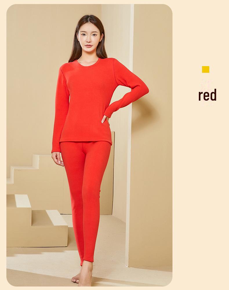 Women's Thermal Underwear Set: Velvet-Lined, Temperature-Resistant, Quick-Warming Base Layer for Winter