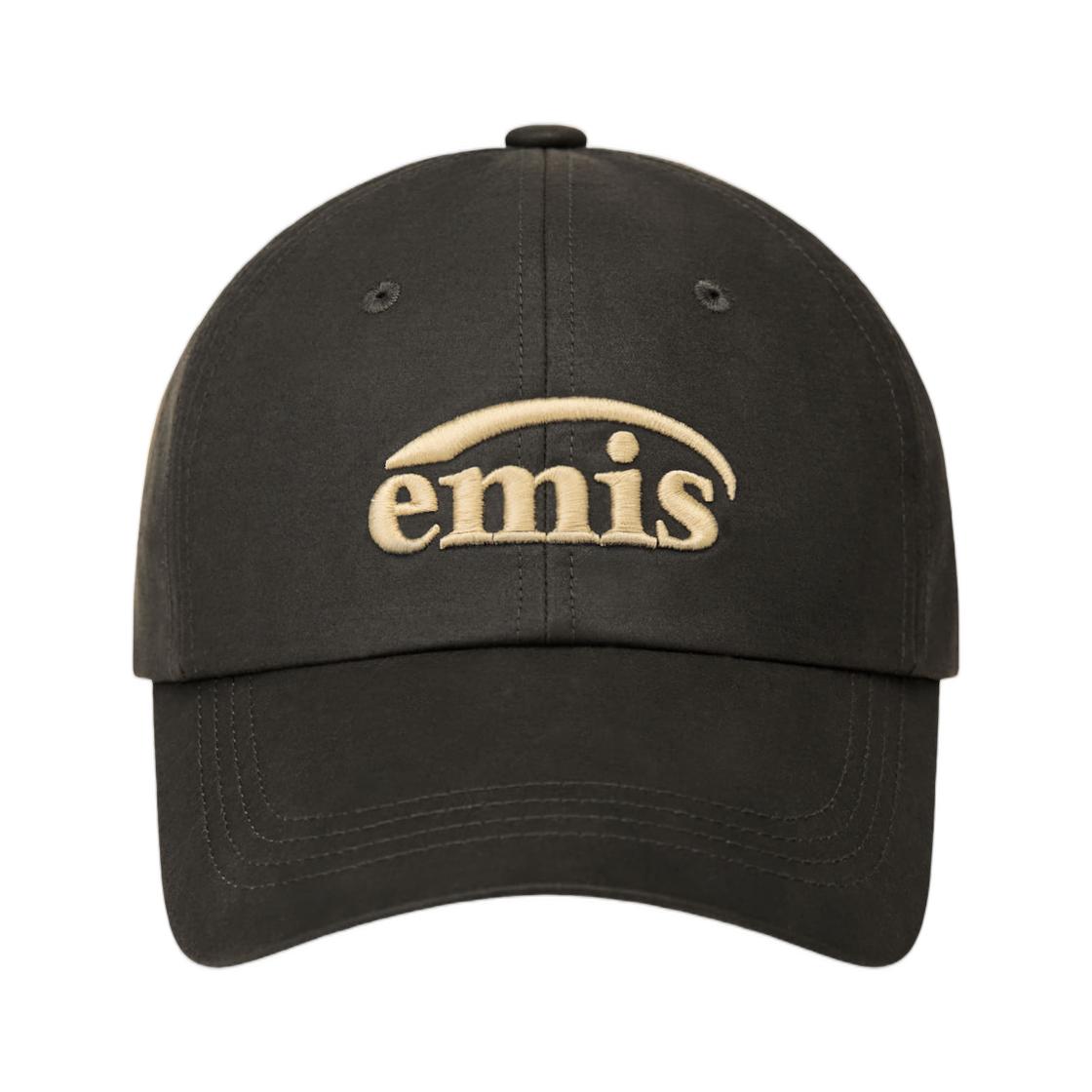 EMIS Washed Faux Leather Ball Cap Black ONE SIZE