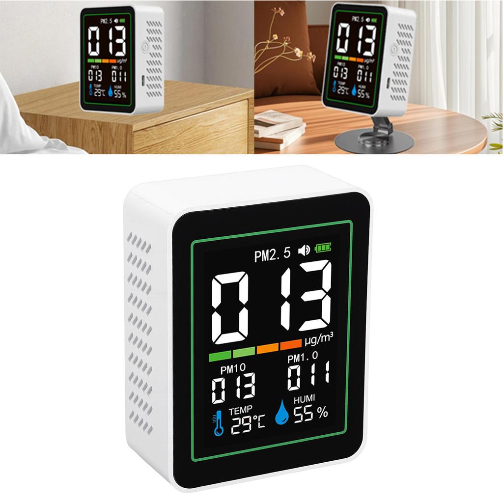   Quality Meter Indoor 5 in 1 PM2.5 PM10 PM1.0 Temp Humidity Detect Tester Portable Smart Infrared Dust Sensor