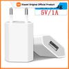 Xiaomi 5V 1A USB Charger Travel Wall Charging Head Mobile Phone Charger Adapter Portable EU Plug For iPhone Xiaomi Samsung Huawei