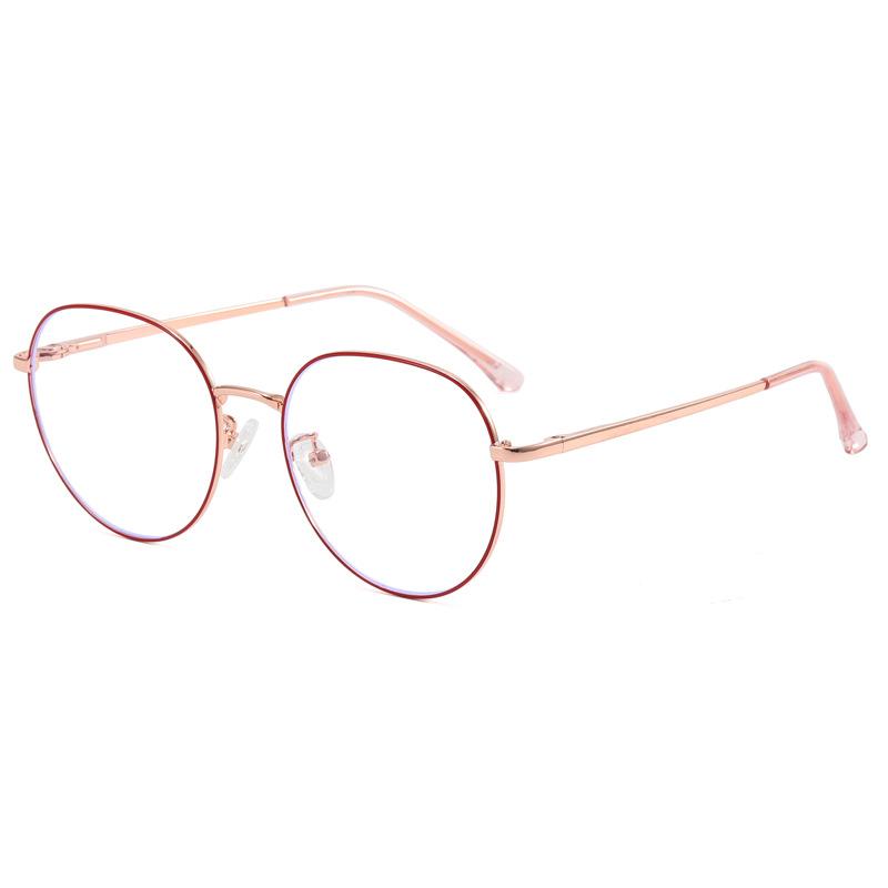 

Ultralight HD Lens Reading Glasses Women Men Anti-blue Light Metal Frame Round Eyeglasses Retro Presbyopia Eyewear 0 to +6.0 0 красный