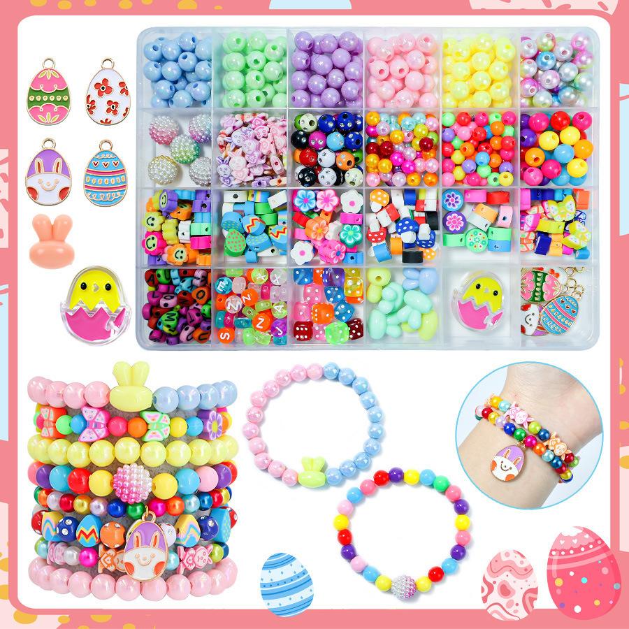 Easter 24 Grid Diy Jewelry Material Handmade Bracelet Necklace, Puzzle Set Children