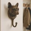 French Bulldog Wall Hook Dog Shaped Decorative Key Hanger Vintage Bulldog Figurine Wall Mounted Hook for Belts Hats Bags Towels Home Office Entryway