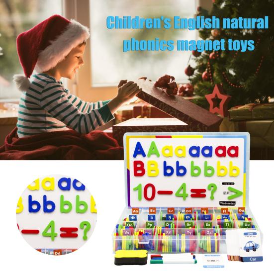 1 Set Magnetic English Letter Toy Colorful Uppercase Lowercase Letter Number Learning Preschooler