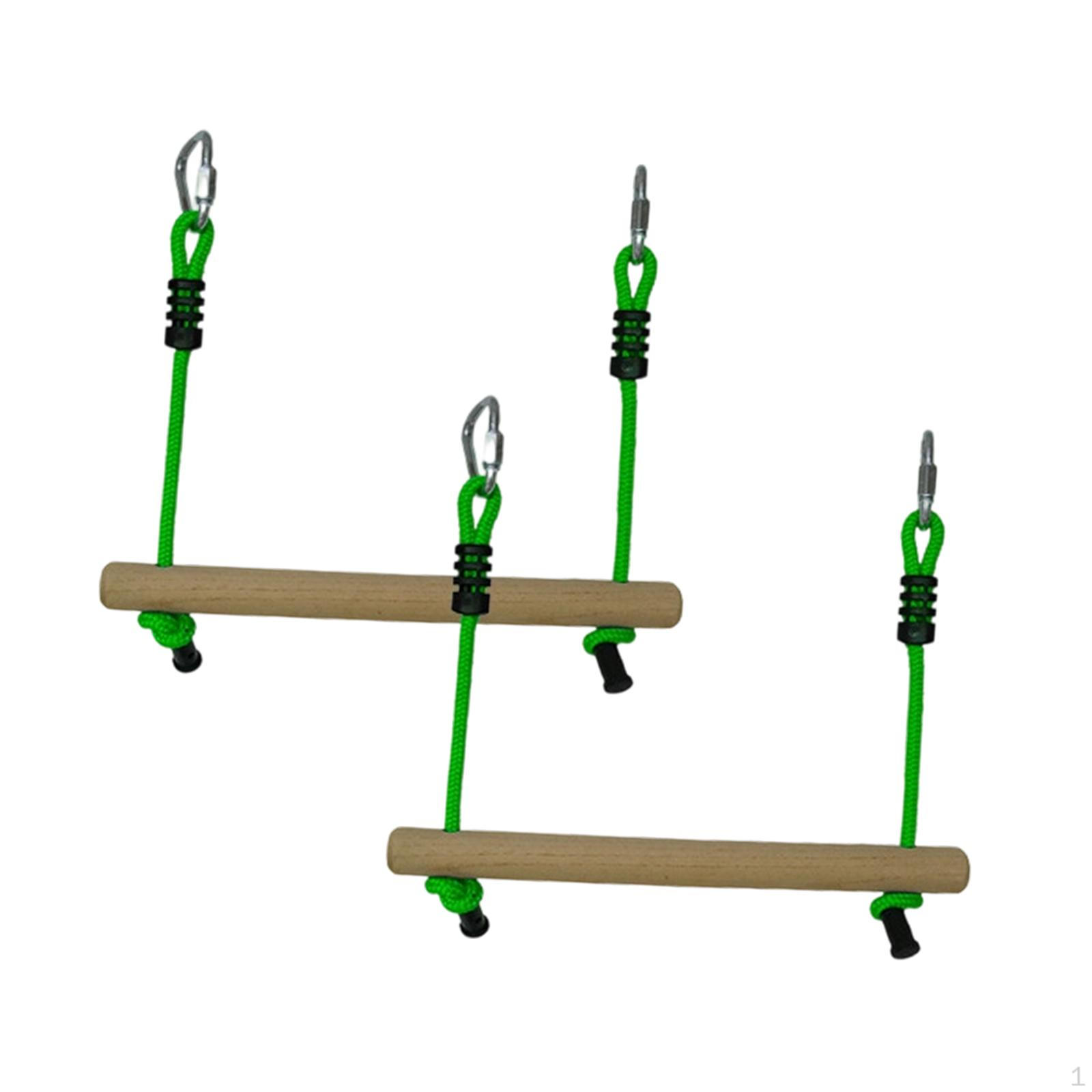

2Pcs Ninja Monkey Bars Multipurpose Attachments for Teens Branches Backyard зелений