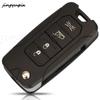Jingyuqin 3/4 Buttons Remote Car Key Cover Flip Key For Jeep Renegade Compass Patriot Liberty Fob Sip22 Blade Auto Accessories