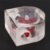 G1/4 Thread Flow Meter Sturdy Red Indicator Water Cooling Flow Meter Transparent Water Cooling System Flow Meter