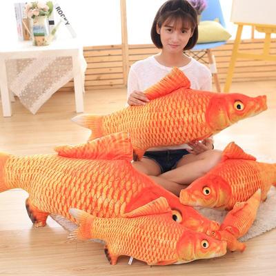 Boneca Almofada Carpa Vermelha: Brinquedo de Pelúcia e Almofada de Encosto para Crianças, Presente de Aniversário Inspirado em Anime