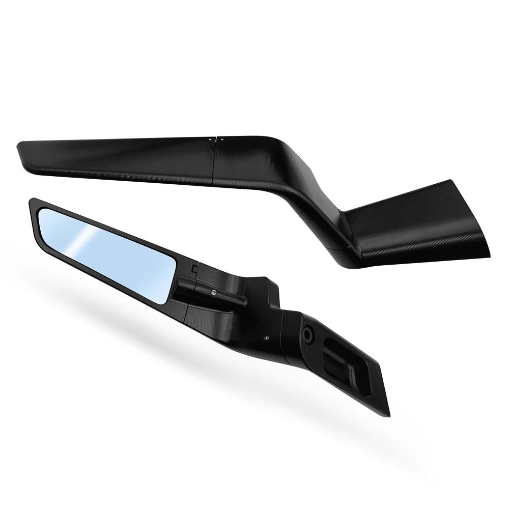 Motorcycle Aero-Foil Vision for Panigale V4S 2025 V4 Tricolore Rotatable Lateral Wind Blade Wing Mirrors Mounting Support Kit