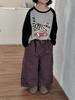 Jiaye Tongpin 2025 Autumn Kids' Distressed Cotton Wide-Leg Pants