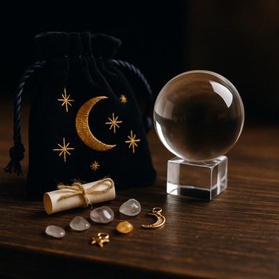 Glass Crystal Ball With Stand 40mm