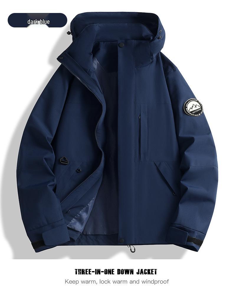 Men's Hooded Detachable Ski & Mountaineering Jacket for Outdoor Adventures
