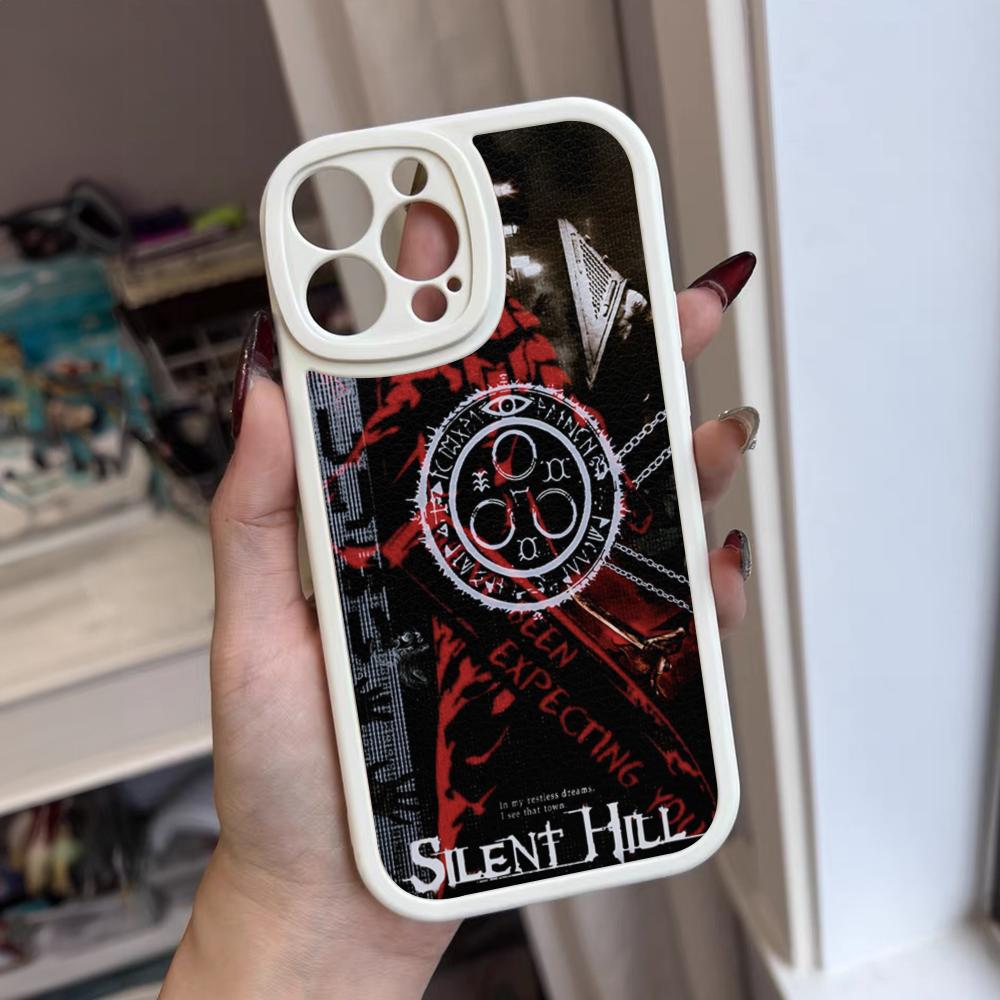 Horror Games Silent Hill Phone Case For Iphone 16 15 14 12 13 Pro Max 11 Mini Xs Puls Lambskin Silicone Cover