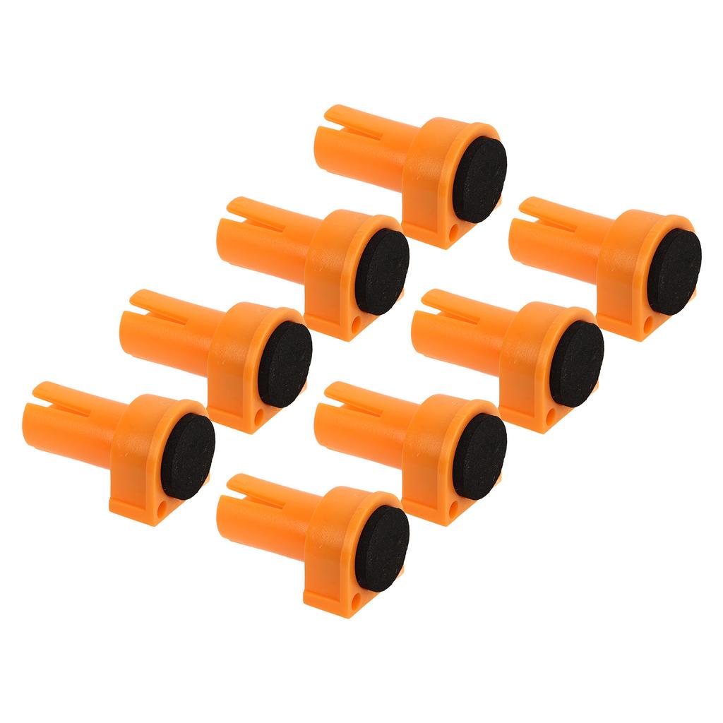 8Pcs Bench Dogs Nylon Non Slip EVA Brake Inserts Woodworking Clamp Jig Accessories 20mm