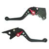 K111 Black Kawasaki Short Compatible with Ninja Ninja (Red) Brake/Clutch Levers, 6-Level Adjustment, Eliminator, 250, 400, Z250, Z400, Versys-X250,