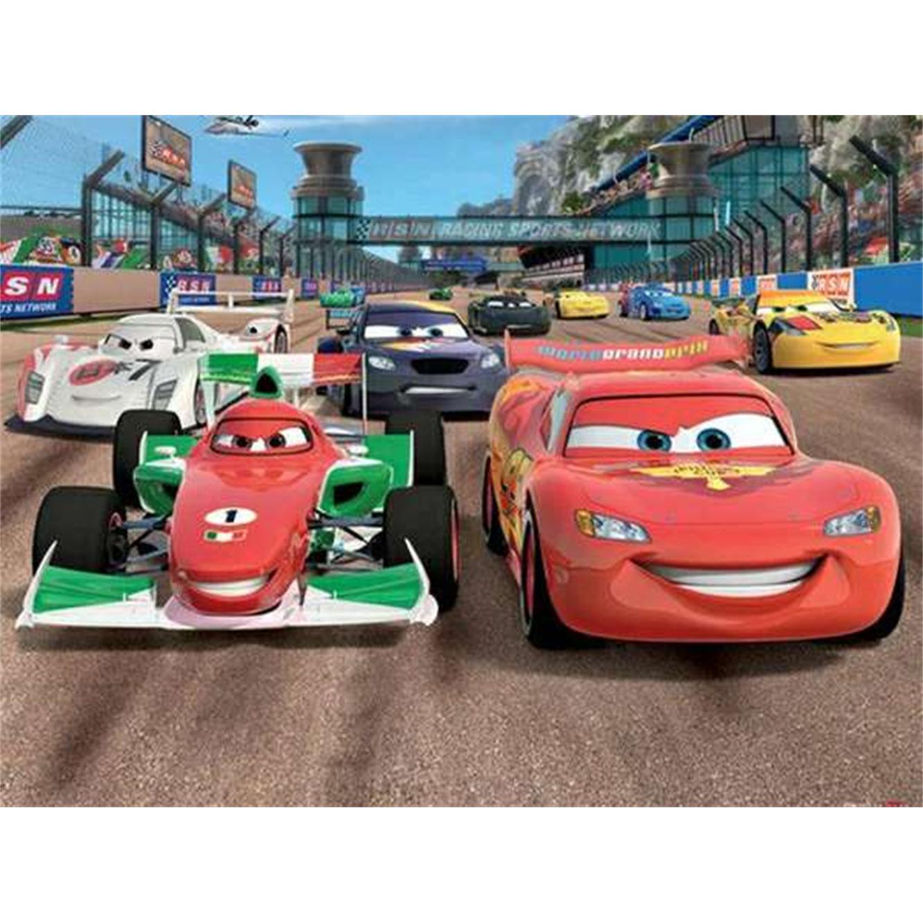 Disney Cartoon Auto Bastelset Quadratisches Puzzle Künstliche Diamantmalerei 5D Kunst Mosaik Stich Dekor Haus Pixel Raum Zuhause Groß Round 30x40cm