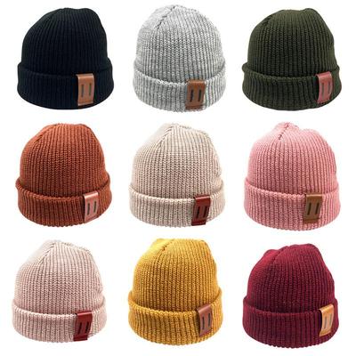 Knit Baby Hat Winter Spring Kids Beanie Cap for Girls Boys Infant Accessories Children Hats Elastic 1-4Y YSX