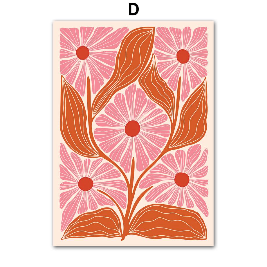 Scandinavian Minimalist Wall Art Colorful Anemone Shapes Abstract HD Canvas Poster Print Home Bedroom Living Room Decoration