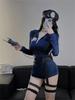 Naughty Witch Sexy Lingerie Cosplay Hot Uniform PULeather Open Crotch Bodysuit Kawaii Transparent Chest Jumpsuit Rabbit Costumes