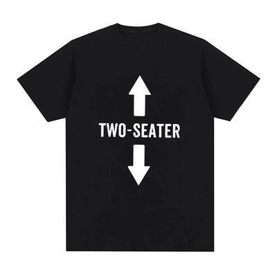 Two Seater Print Tshirts for Women Summer Minimalist Casual Fashion Loose Streetwear Tops Crew Neck Short Sleeve Tshirts