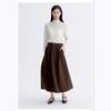 Woolen High-Waisted A-line Winter Midi Skirt
