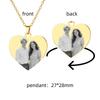 Jeshayuan Engraved Photo Necklace Custom Phicture Text Heart Pendant Necklace Personalized Heart Necklace Name Engraved Choker