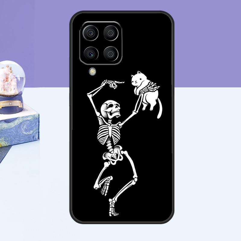 

Black Cat Skull Goth Witch Case For Samsung Galaxy M11 M31 M20 M35 M55 M15 M32 M16 M36 M56 M54 M23 M52 M34 M14 M13 M53 Samsung M15