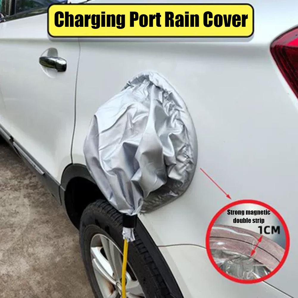 Magnetic EV Charging Port Cover Waterproof Dustproof Sun Protection Electric Car Charger Protector Foldable Charger Gun Cover