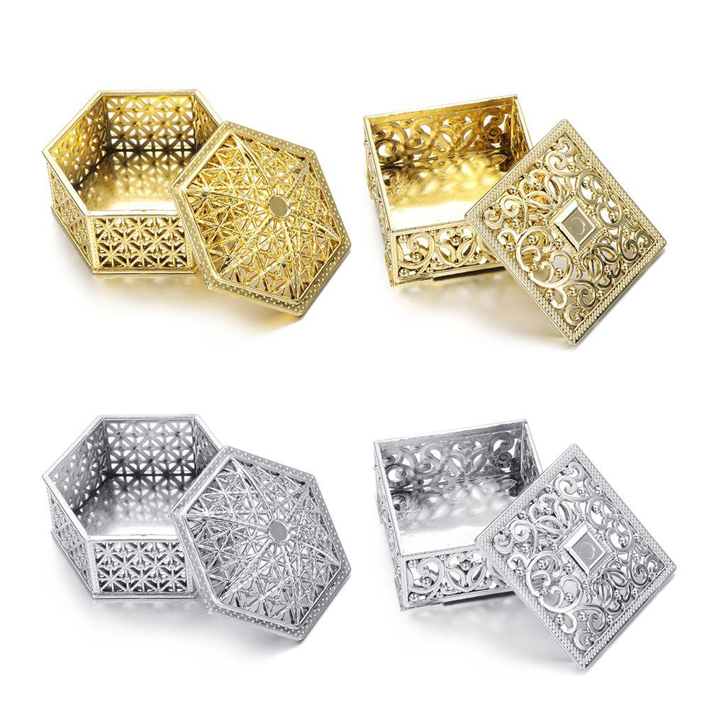 Vintage Hollow Souvenir Trinket Organizer Jewelry Storage Plastic Transparent Candy Box