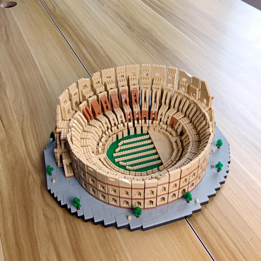KNEW BUILT Euro Constrution Roma Colosseum Micro Mini Cuburi de Construcție concepute pentru Jucării Adulți Copii Colecție Arc de Triumf Louvre Mare