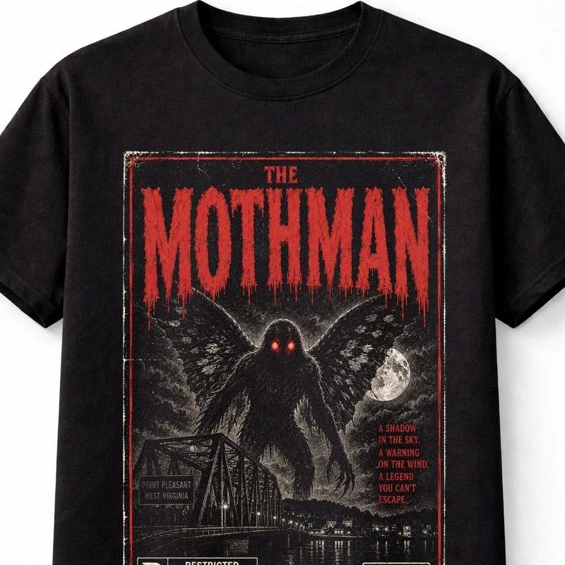 The MothUnisex Cryptid Monster Vintage Horror VHS Unisex TShirt S