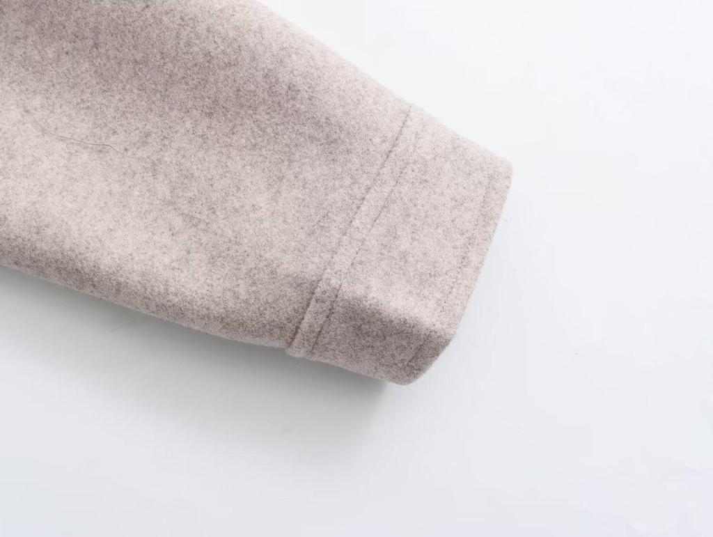 Spring 2024 Women's Minimalist Oatmeal Motorcycle Jacket