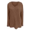 Women's Fashion Casual V-Neck Long Sleeve Color T-Shirt Comfortable Top