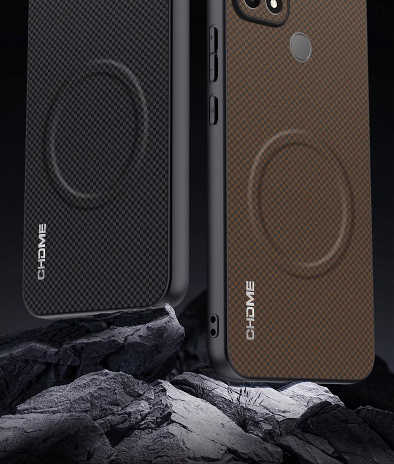 Realme C21Y Full Coverage Protective Case - Anti-drop, Magnetic Buckle, Fashionable Texture