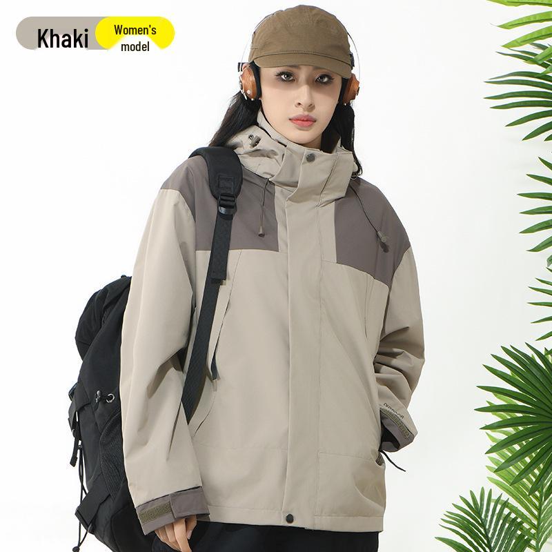 

Мужская повседневная ветровка с капюшоном 2024: Тонкая, съемный капюшон, уличная ветрозащитная и водонепроницаемая куртка L