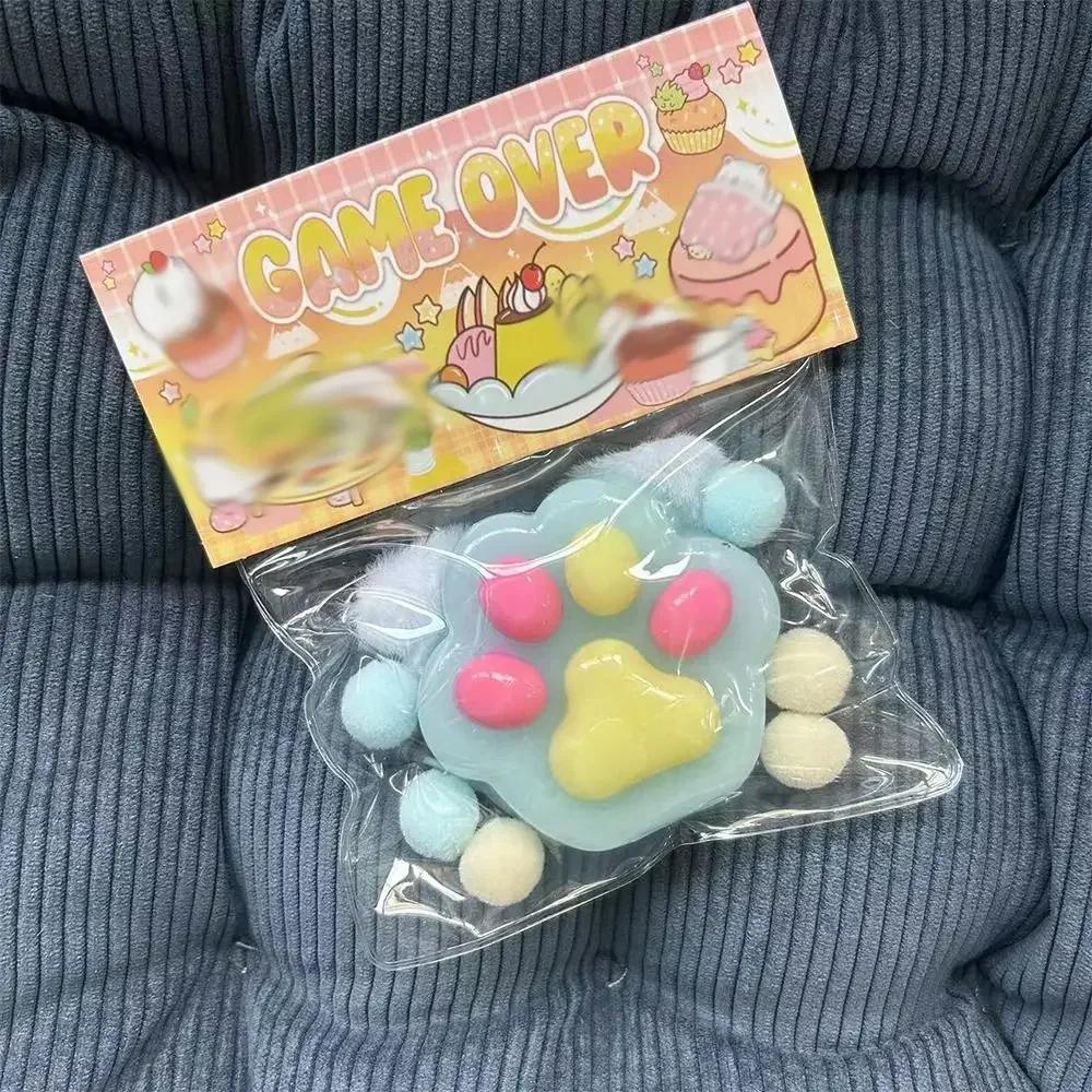 Mochi Taba Squishy NEW Fidget Toy Anti-stress Mini Kawaii Cat Paw TPR Small Cat Paw Cute Pink Cat Foot Pinch Decompression Toy