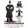 Western Carnival Party Witch Costume Play Demon Horns Diablo Floor Mopping Dress Vampire Show Costume